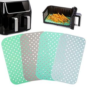 4pc Reusable Silicone Air Fryer Liners - 10.2x5.7in Rectangle
