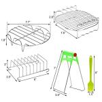 7-Piece Air Fryer Accessories Set for 6 Qt Air Fryers