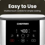 Chefman TurboFry Touch Air Fryer, 5-Quart Family Size