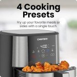 Chefman TurboFry Touch Air Fryer, 5-Quart Family Size