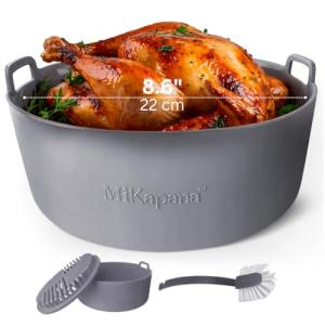 Reusable Silicone Air Fryer Liners - Grey (8.6")