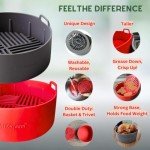 Reusable Silicone Air Fryer Liners - Grey (8.6")