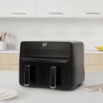 NETTA 8L Dual Basket Air Fryer - XL Family Size, Black