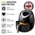 Tower Vortx T17024 Digital Air Fryer Oven, 4.3L