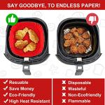 2-Pack Square Silicone Air Fryer Liners 8 Inch