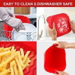 2-Pack Square Silicone Air Fryer Liners 8 Inch