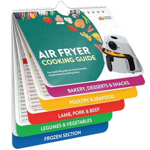 Air Fryer Cheat Sheet Set - Cooking Time & Recipe Book