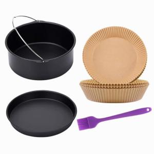 7 inch Cake Barrel, Pizza Pan, 50Pcs Liners
