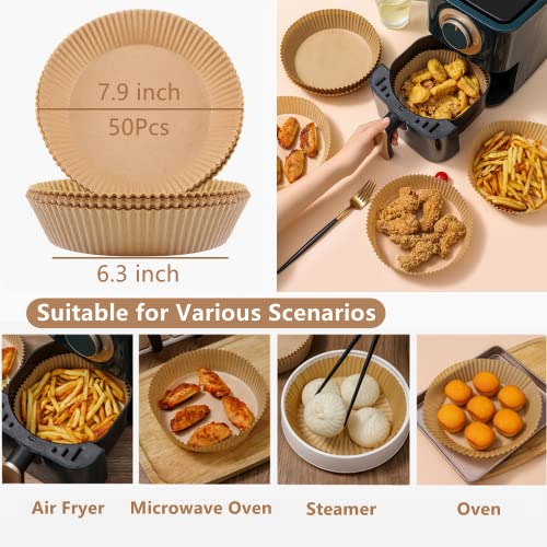 7 inch Cake Barrel, Pizza Pan, 50Pcs Liners