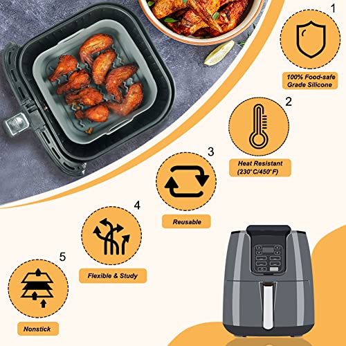 BYKITCHEN 8" Silicone Pot: Reusable Liners & Basket