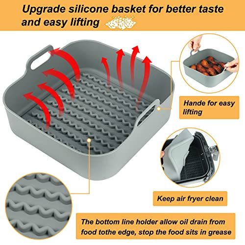 BYKITCHEN 8" Silicone Pot: Reusable Liners & Basket