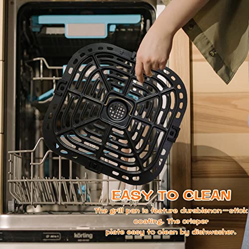 Upgraded Square Grill Pan Tray for Instants Air Fryers