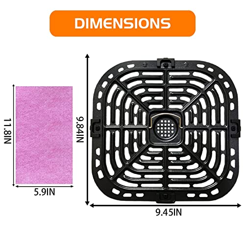 Upgraded Square Grill Pan Tray for Instants Air Fryers