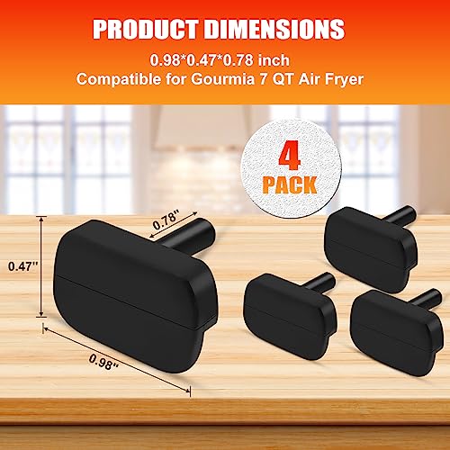 Gourmia Air Fryer Oven: 4PCS Silicone Feet-Resistant Replacement