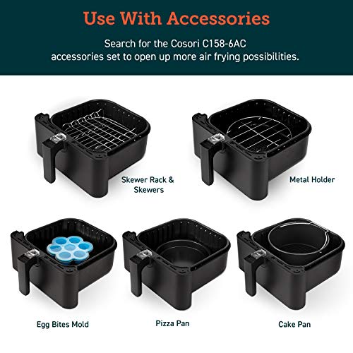 COSORI Air Fryer Accessories, 5.8QT Basket, Black