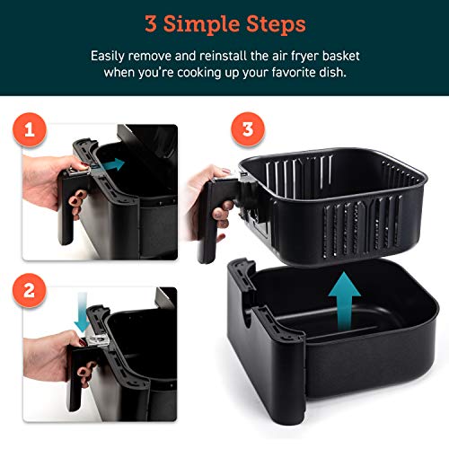 COSORI Air Fryer Accessories, 5.8QT Basket, Black