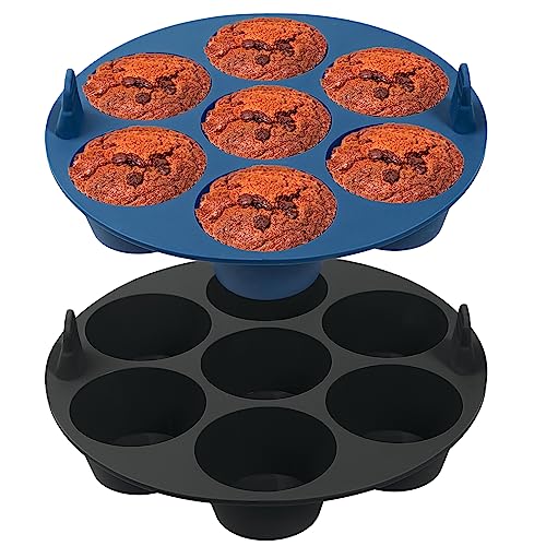 Webake 2PCS Silicone Air Fryer Cupcake Muffin Pan