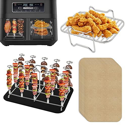 Stainless Steel Air Fryer Rack & Skewer Stand
