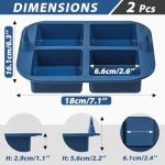 Silicone 4-Cavity Brownie Baking Trays for Air Fryer