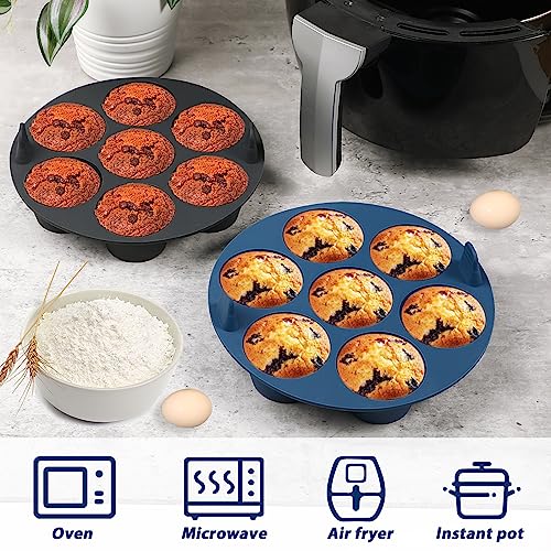 Webake 2PCS Silicone Air Fryer Cupcake Muffin Pan