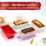 Vinuwu Non-Stick Silicone Mini Loaf Tins, 4Pack
