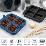 Silicone 4-Cavity Brownie Baking Trays for Air Fryer
