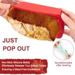 Vinuwu Non-Stick Silicone Mini Loaf Tins, 4Pack