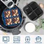 Silicone 4-Cavity Brownie Baking Trays for Air Fryer