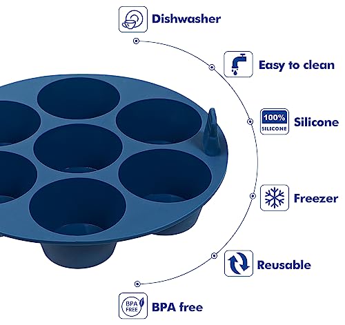 Webake 2PCS Silicone Air Fryer Cupcake Muffin Pan