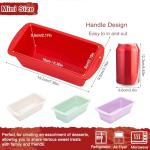 Vinuwu Non-Stick Silicone Mini Loaf Tins, 4Pack