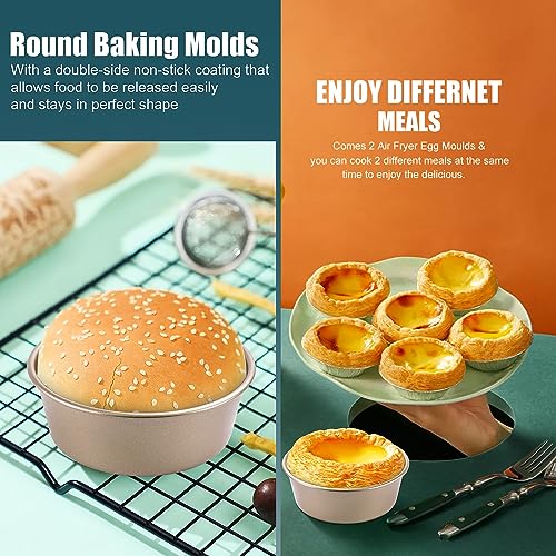Set of 2 Nonstick Air Fryer Egg Moulds