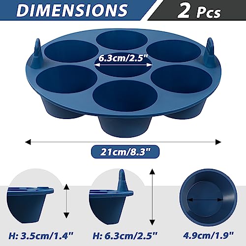 Webake 2PCS Silicone Air Fryer Cupcake Muffin Pan