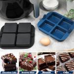 Silicone 4-Cavity Brownie Baking Trays for Air Fryer