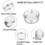 6 Inch Stainless Steel Round Cake Pan Set