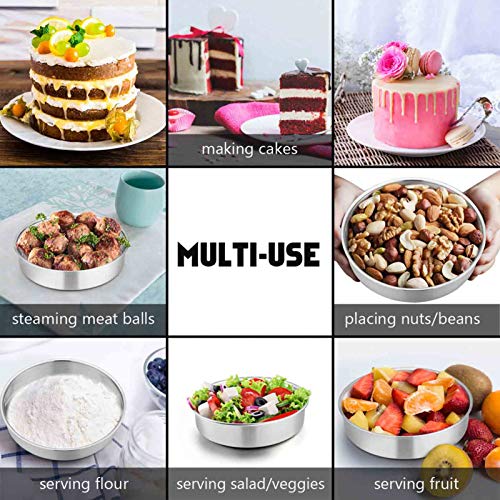 6 Inch Stainless Steel Round Cake Pan Set