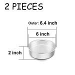 6 Inch Stainless Steel Round Cake Pan Set
