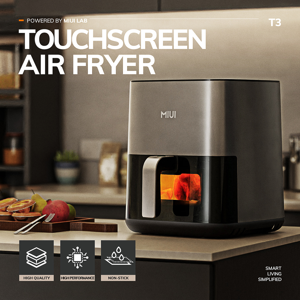 MIUI 5L Air Fryer with Touch Control & Window