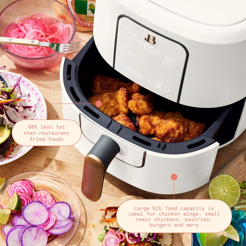 Drew Barrymore's Chic 6 Quart Touchscreen Air Fryer