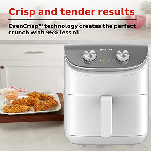 3.8L White Instant Air Fryer: Healthy Oil-Free Cooking