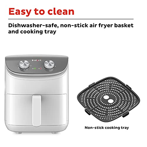 3.8L White Instant Air Fryer: Healthy Oil-Free Cooking