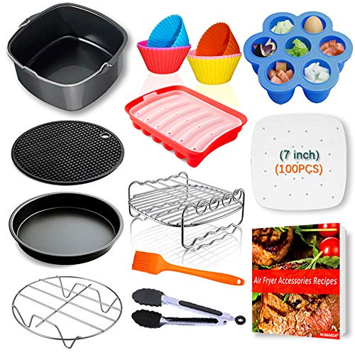 17-Piece Square Air Fryer Accessories with Cookbook