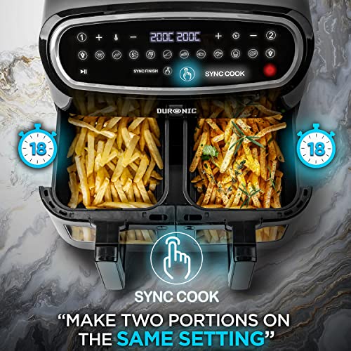 Duronic Dual Air Fryer with Visual Window