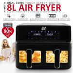NETTA 8L Dual Basket Air Fryer - XL Family Size, Black