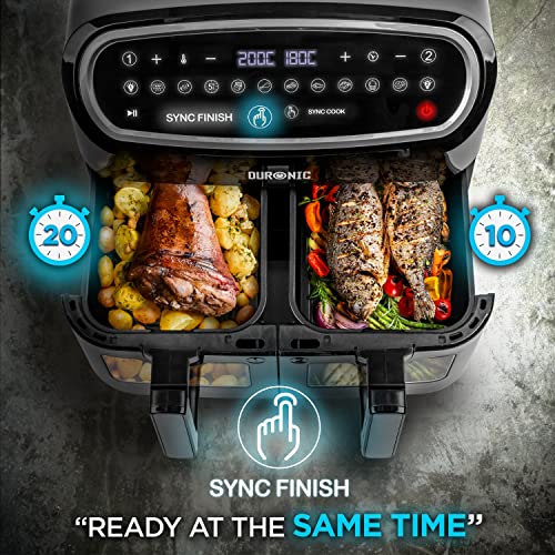 Duronic Dual Air Fryer with Visual Window