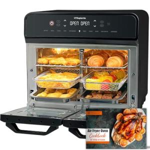 22L Dual Zone Air Fryer Oven With Rotisserie