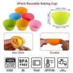 Abnaok Silicone Air Fryer Egg Pan with Baking Cups