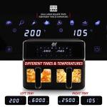 NETTA 8L Dual Basket Air Fryer - XL Family Size, Black