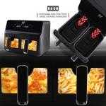 NETTA 8L Dual Basket Air Fryer - XL Family Size, Black