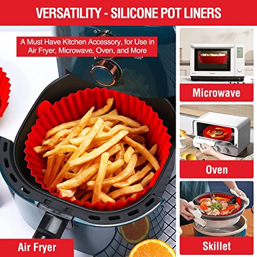 Air Fryer Silicone Liners Pot, 2 Pack