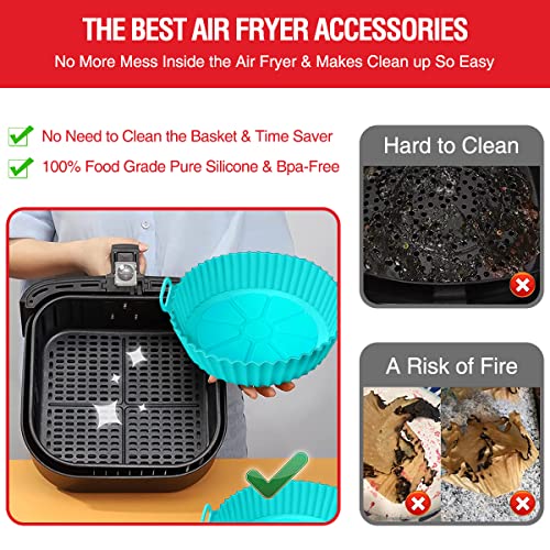 Air Fryer Silicone Liners Pot, 2 Pack